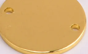 20 штук/14*1 мм медное двойное отверстие глянцевое ожерелье с диском круглый пустой орнамент для ювелирных изделий
