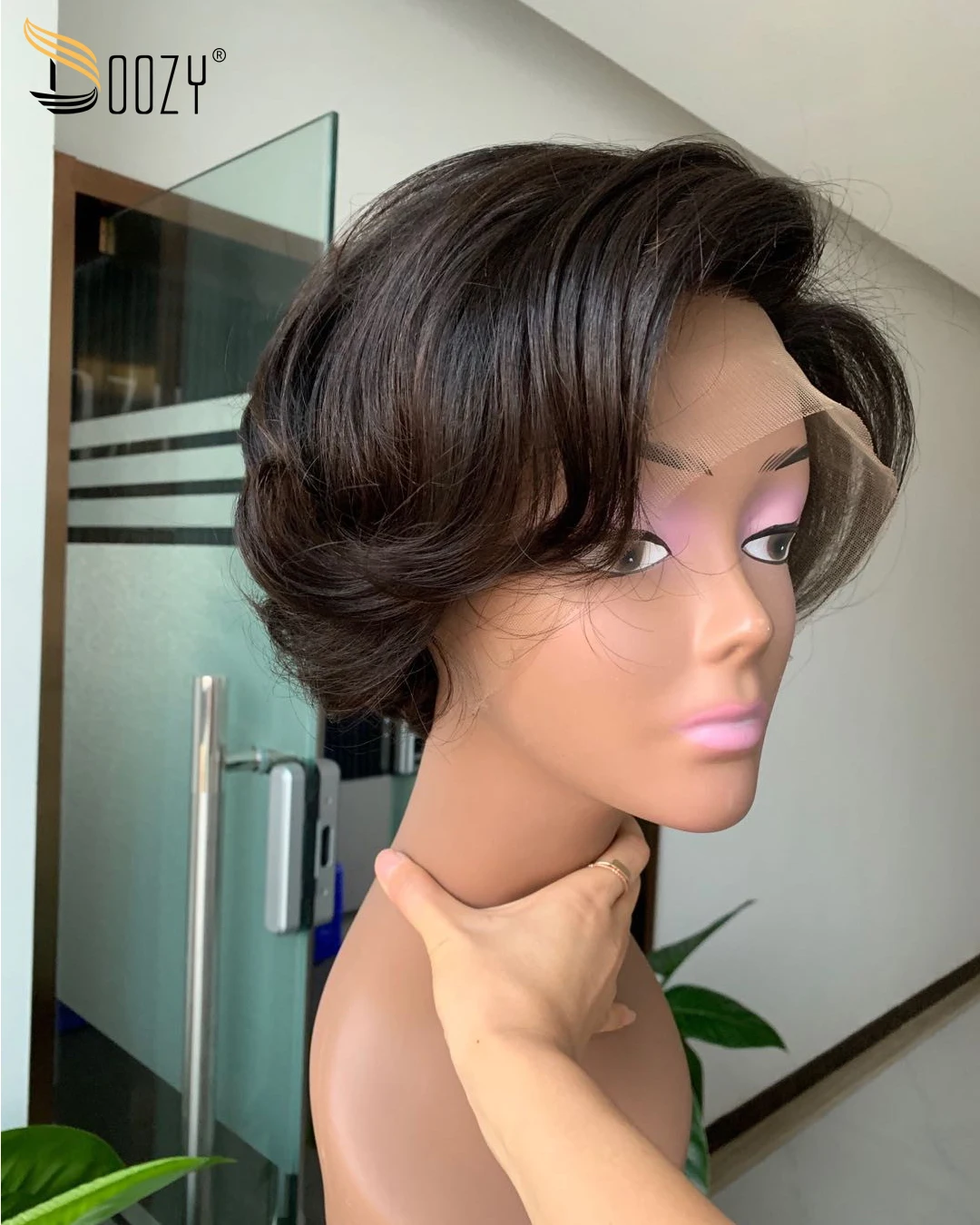 Doozy волосы бразильские короткие вьющиеся парик девственные человеческие |