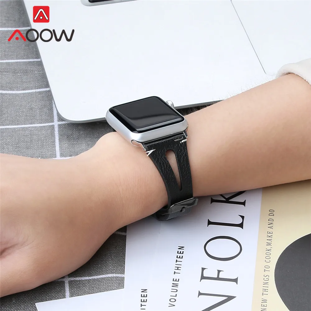 Ремешок из натуральной кожи с принтом для Apple Watch 40 мм 44 мм для iwatch 38 мм 42 мм ремешок серии 4 3 2 1 браслет аксессуары