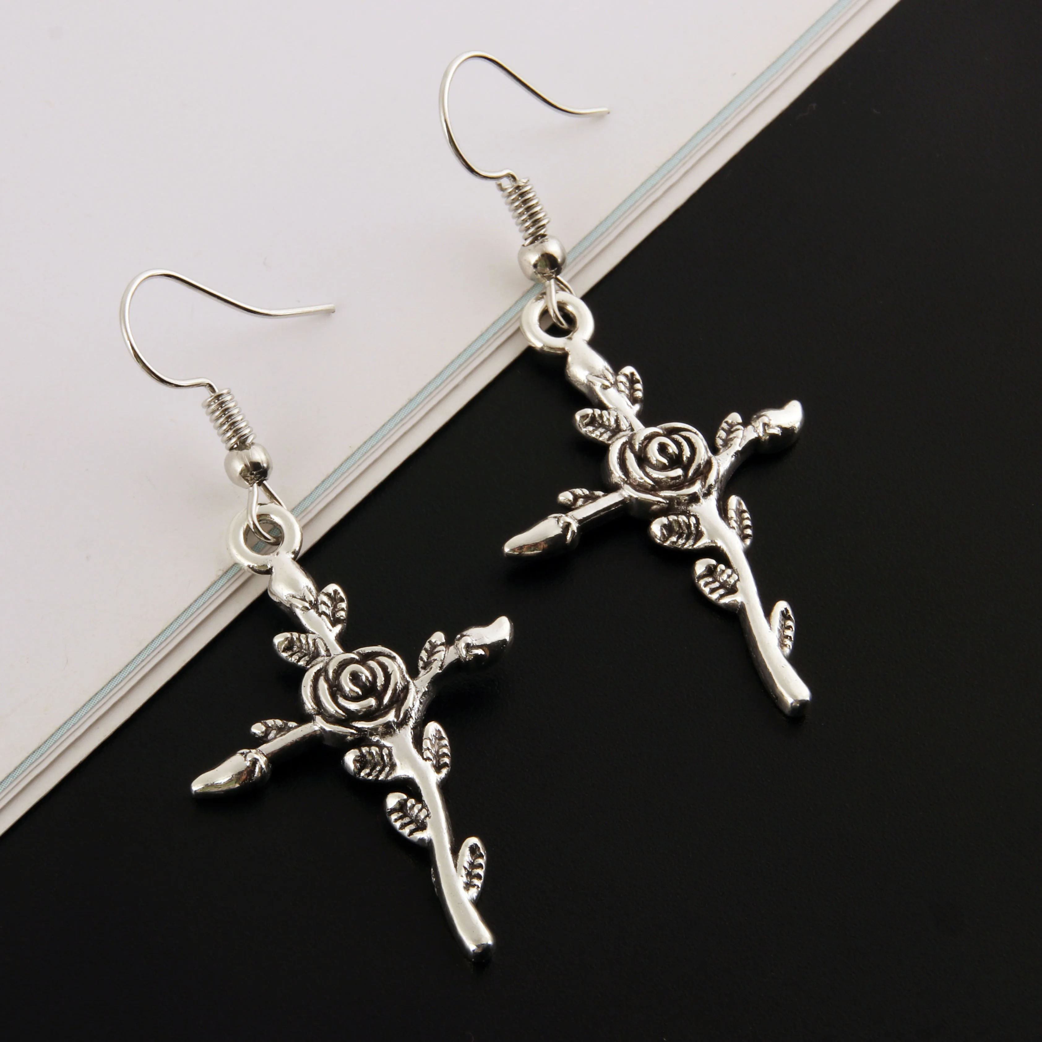 Корейские Изящные серьги с розами Женские Ювелирные изделия подарки для женщин