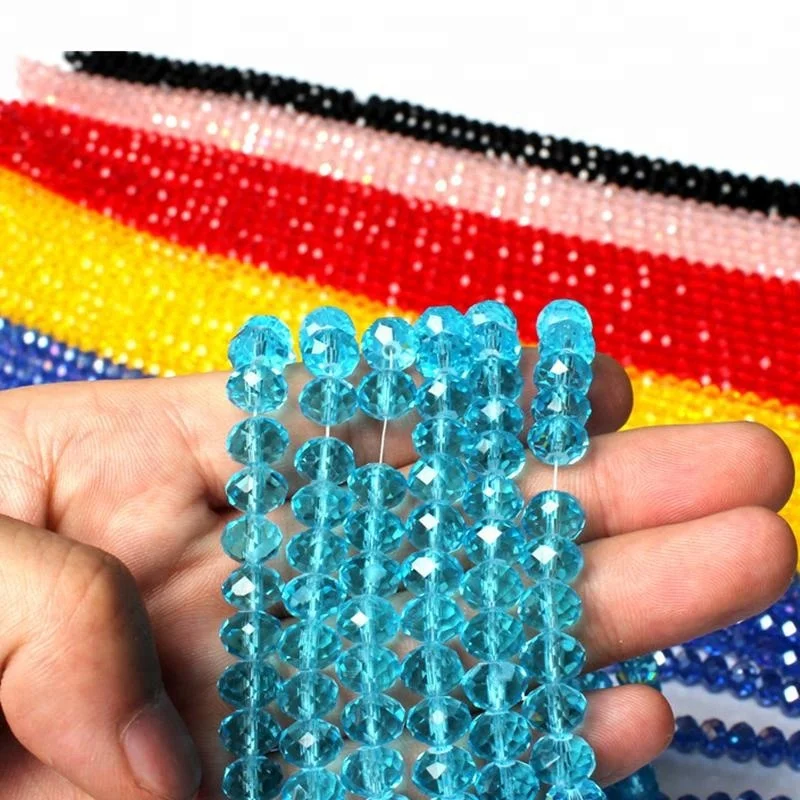 

AB Clear Austria Crystal Glass Faceted Rondelle Beads Loose Spacer Beads For Jewelry Making DIY Bracelet Necklace 4/6/8/10/12mm