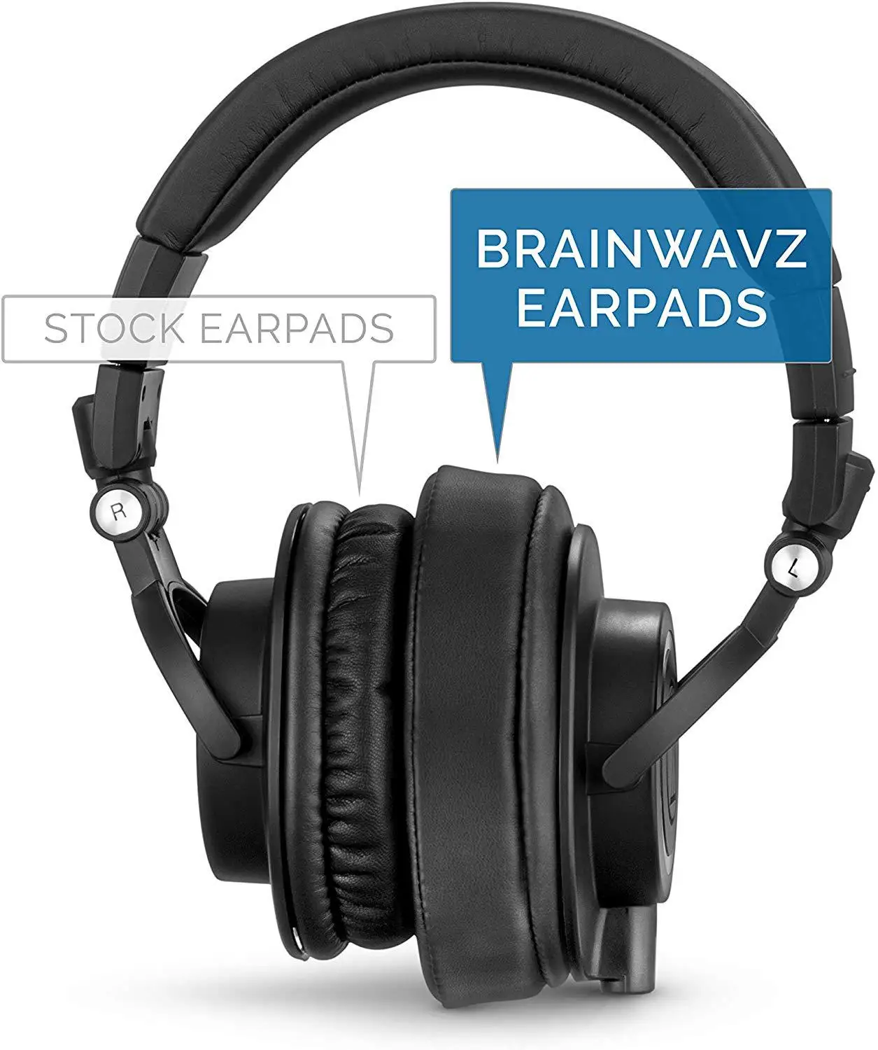 Чехол для наушников Brainwavz HM5 110 х90 мм Овальный чехол ушей кожаный черный велюр пена
