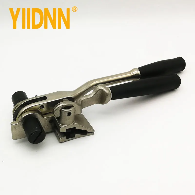 

2 In 1 Ratchet Strapping Machine Manual pipe clamps Stainless Steel Tightener Shear Banding Tool YDBT009