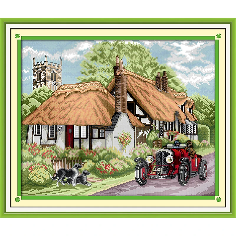 

Everlasting Love Beautiful home(5) Chinese Cross Stitch Kits Ecological Cotton 11 Stamped Printed DIY Christmas Decorations Gift