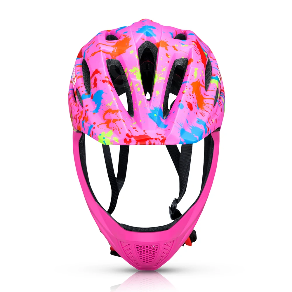 

Hot Kid Boys Girls Detachable Helmets LED Bicycle Helmet Children Full Face Bike Cycling Helmets MTB Cascos Ciclismo S 46-53cm