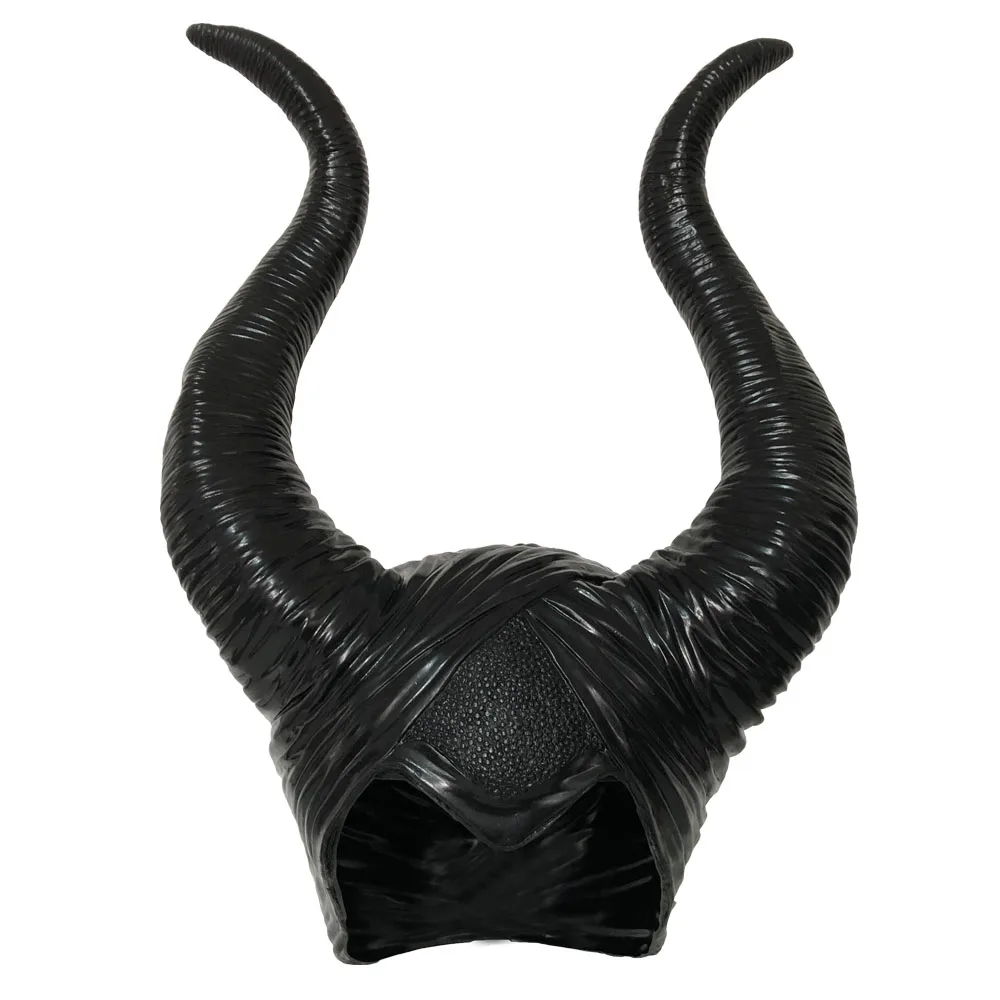 Maleficent рога косплей маска головные уборы Черная Королева шлем головной убор Хэллоуин маскарадные реквизиты для вечеринки
