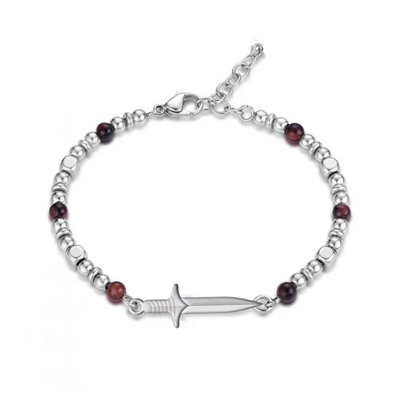 Модный браслет Runda из нержавеющей стали с бусинами для мужчин и женщин ювелирные