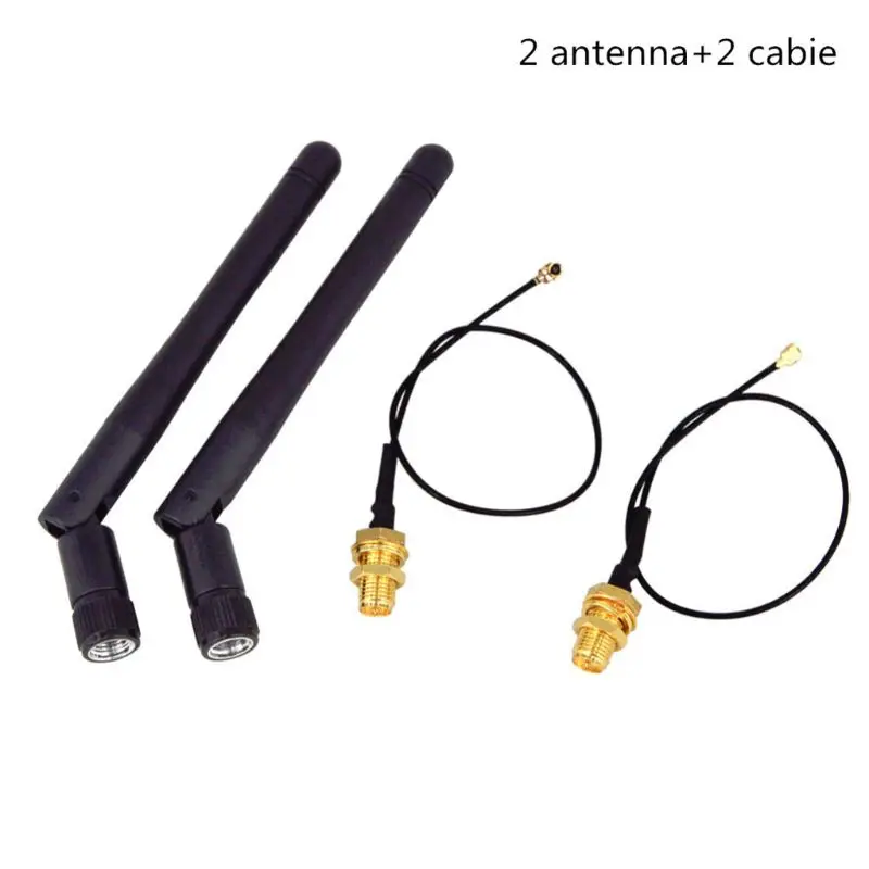 

2PCS/lot 2.4GHz 3dBi WiFi 2.4g Antenna Aerial RP-SMA Male Wireless Router+ 17cm PCI U.FL IPX To RP SMA Male Pigtail Cable