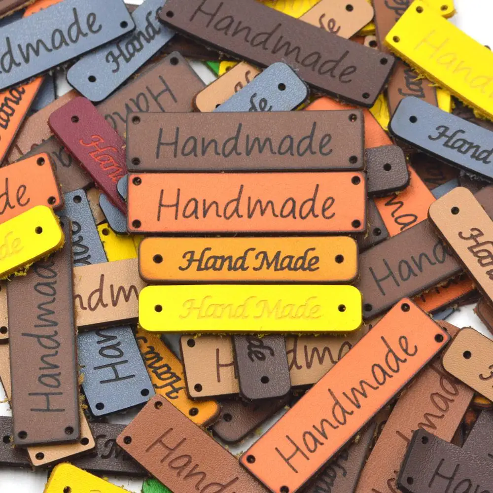 KALASO Высокое качество 20 шт. этикетки ручной работы бирки одежда кожаная ручная