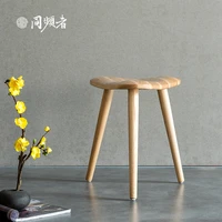 joylove original design simple household solid wood stool ash wood makeup stool shoe changing stool hyperboloid 2021