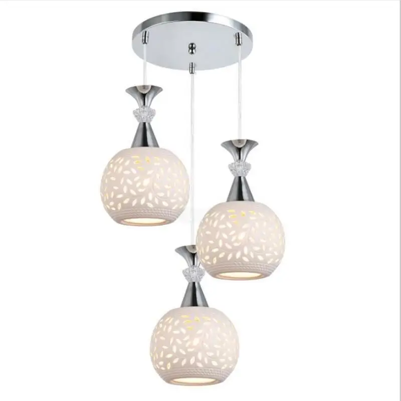 Новый керамический абажур освещение для столовой один/Три головки E27