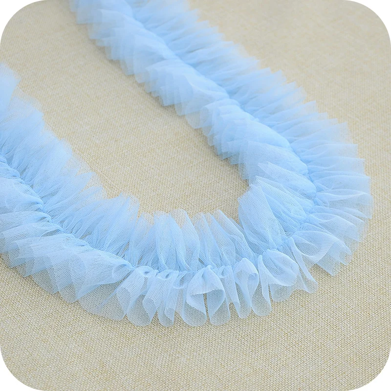 Сетчатая плиссированная кружевная лента 10 см | Дом и сад