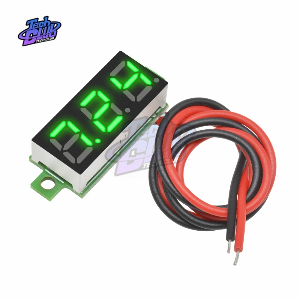 Мини цифровой вольтметр Напряжение метр тестер 0,28 дюймов 2,5 V-30 V светодиодный Экран Цифровой вольтметр, красный, зеленый, голубой, желтый