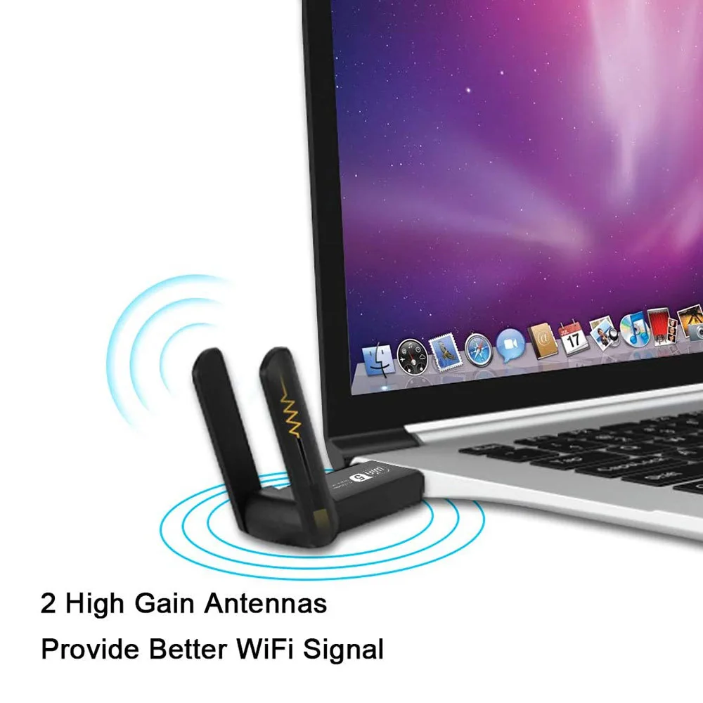 Wi Fi адаптер 1200 Мбит/с 2 4 ГГц 5 ГГц|Сетевые карты| |