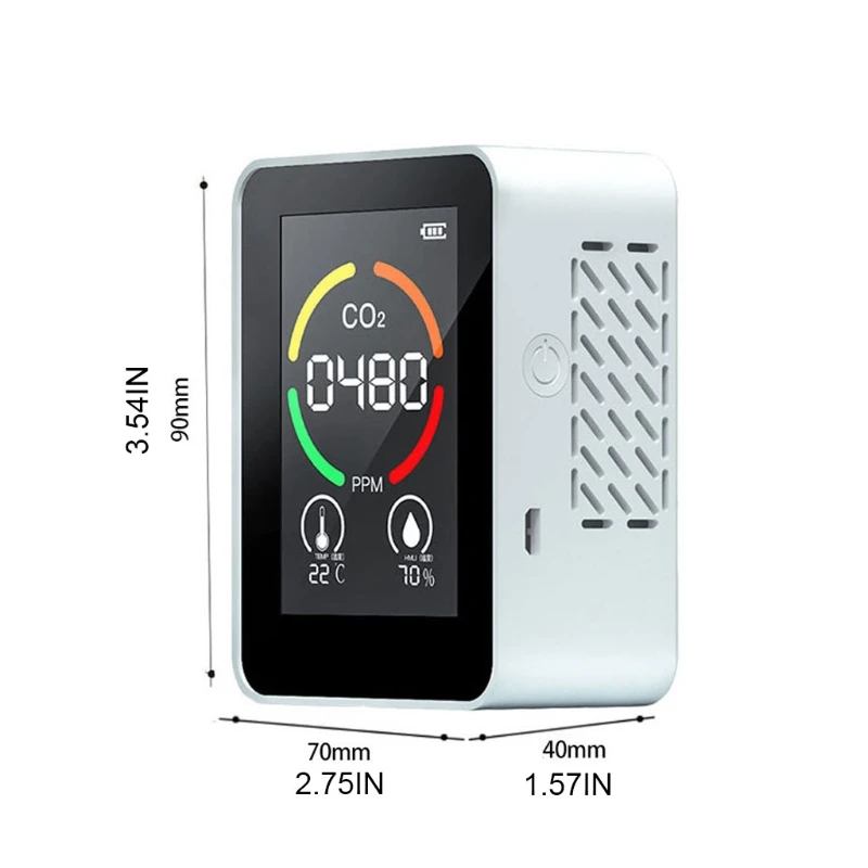 

N7MD Co2 Monitor Portable Carbon Dioxide Monitor Portable Battery Co2 Battery Powered