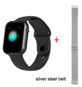 black silver steel SX16, умные часы для мужчин, для Apple, часы для женщин, пульсометр, кровяное давление, спортивные часы, фитнес-браслет, Bluetooth, смарт-браслет - Цвет: black silver steel