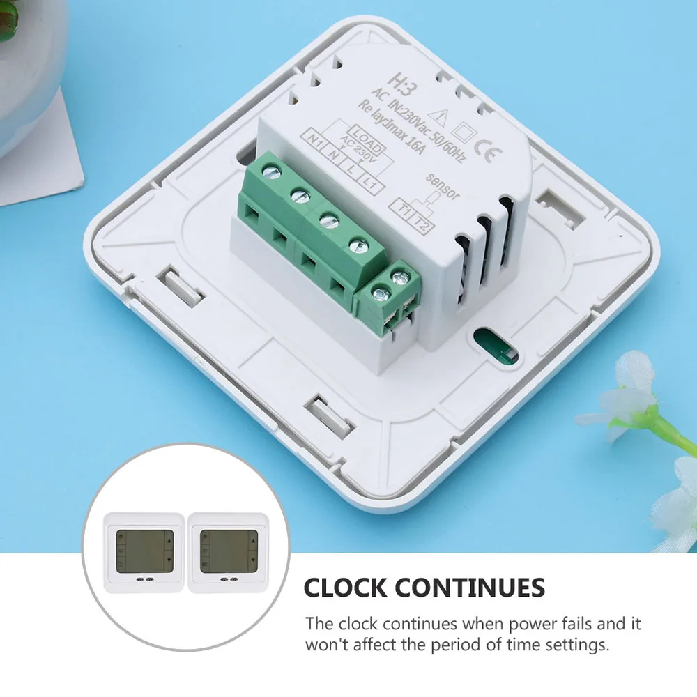 

2pcs Programmable Digital Thermoregulator Touch Screen Room Heating Thermostat