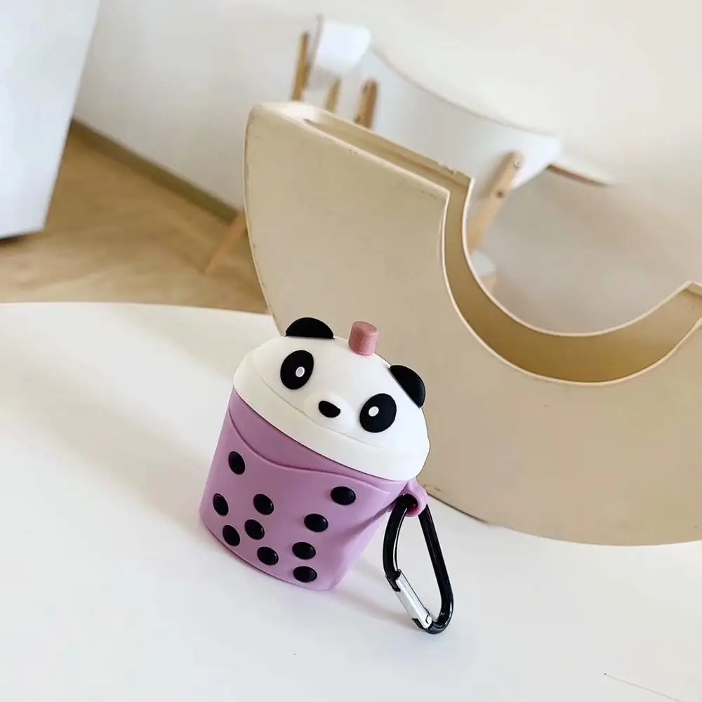H Чехол для Apple Airpods 1 2 с милыми рисунками из мультфильма «Мы Голые Медведи», с жемчужинами, молочными пузырьками, чашками для чая и напитков, беспроводными наушниками - Цвет: H