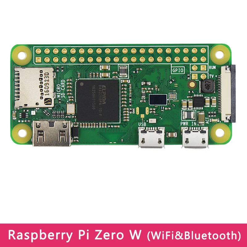 Оригинальная плата Raspberry Pi Zero W с Wi Fi и Bluetooth 1 ГГц CPU 512 МБ ОЗУ опционально USB