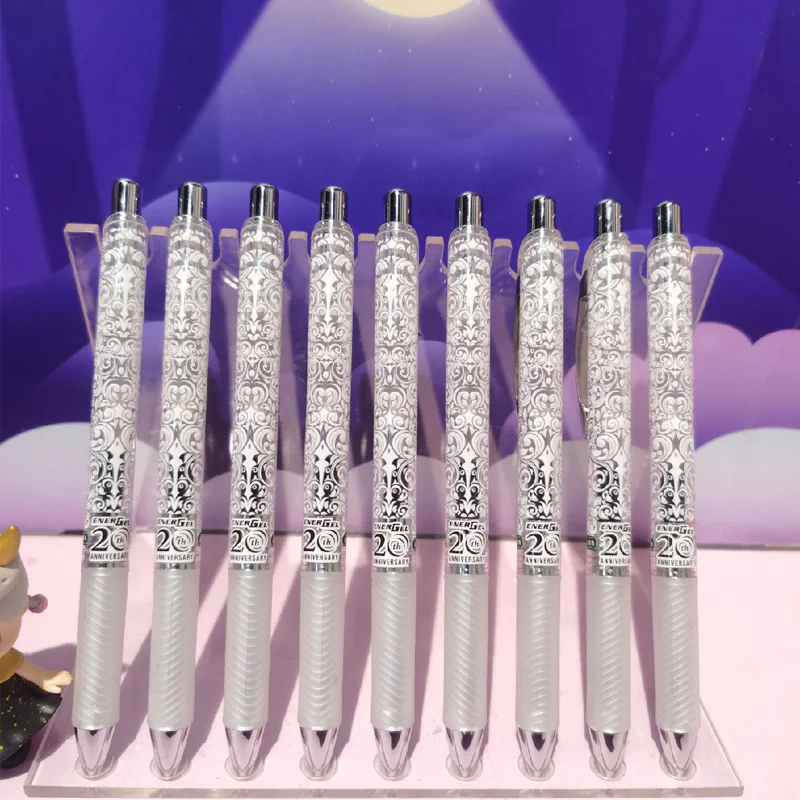 Japan Pentel 20th Anniversary Limited Quick-drying Gel Pen Commemorative Model BLN75 Transparent Stick 0.5mm Push-in Black Repla images - 6