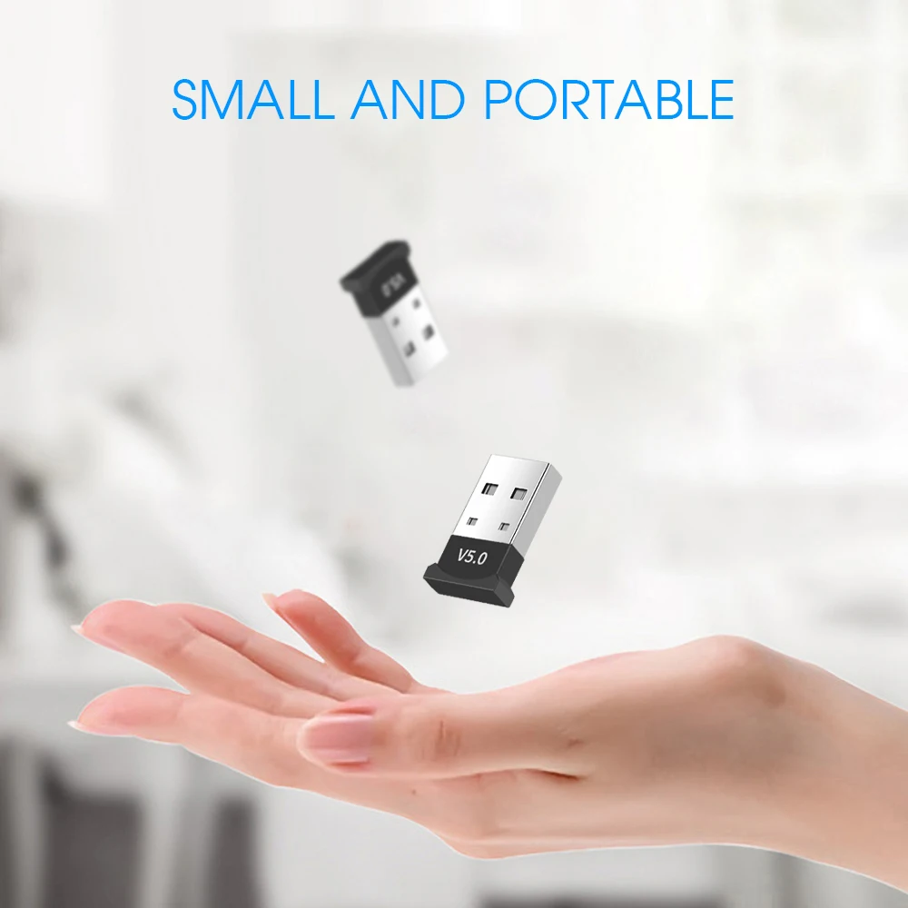 Portable USB Bluetooth 5.0 Adapter Receiver Wireless Mini BT5.0 Version Dongle Laptop Mouse Keyboard Accessories | Электроника