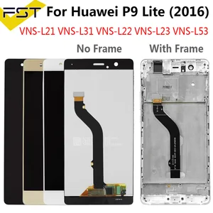 for huawei p9 lite 2016 vns l21 vns l22 vns l23 vns l31 lcd displaytouch screen digitizer assembly with frame for g9 lite lcd free global shipping