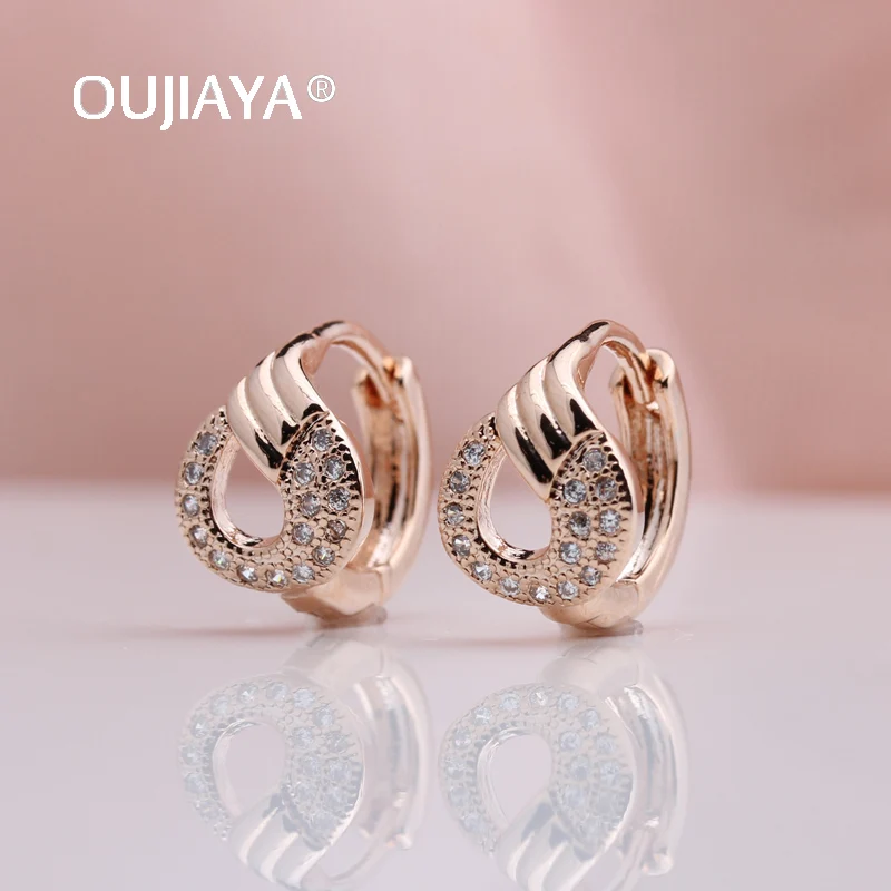 

OUJIAYA New Micro Wax Inlay Hollow Drop Earrings Women White Round Natural Zircon Dangle Earring Wedding Party Fine Jewelry A76