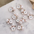 10 шт.компл. жемчужные стразы, пуговицы со стразами, бриллиантовый бант, свадебное украшение для скрапбукинга, одежда, Швейные аксессуары