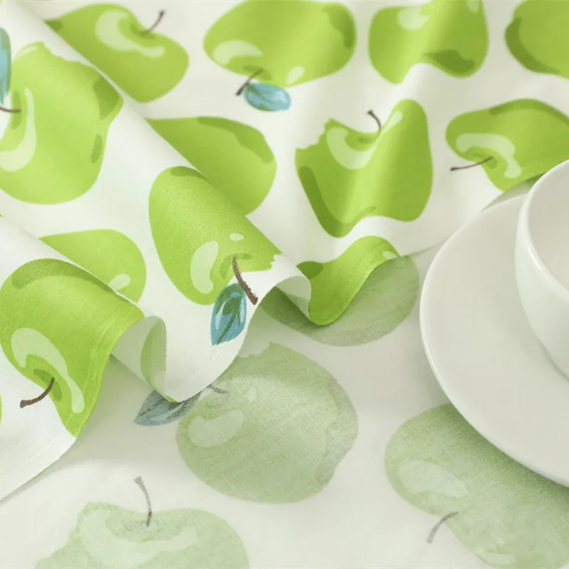 Саржевая хлопчатобумажная ткань с принтом Apple 100% простыня для рукоделия шитья