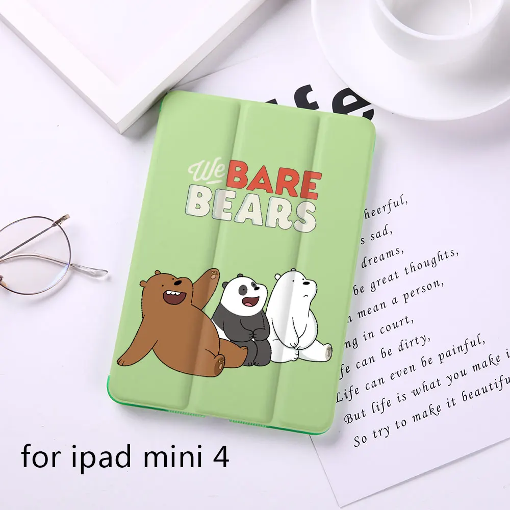 B050042-mini4 Чехол-книжка с милым медведем и магнитом для Apple iPad 9,", Чехол для iPad Mini 1 2 3 4 из искусственной кожи, планшет, складной чехол-книжка - Цвет: B050042-mini4