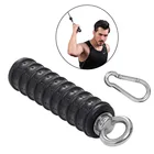 Тренировочный трос с одной ручкой для фитнеса, трос с вытяжным захватом для дома, тренажерного зала, шкив, трос, насадка, ручки, усилитель, тренажер