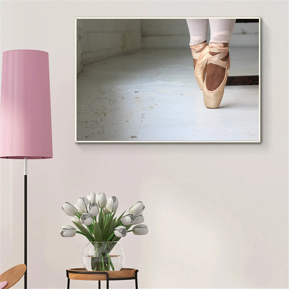 Картина на холсте Черно-белый плакат для балета и танца принты фото в