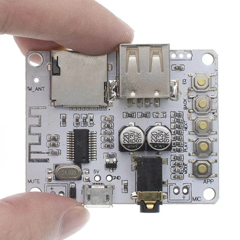 

Bluetooth Audio Receiver Board USB TF Card Slot Decoding Playback Preamp Output 5V 2.1 Wireless Stereo Music Module