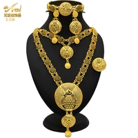 big necklace set luxury indian jewelry sets woman necklace bracelet earring ring set wedding collection set ladies jewellery