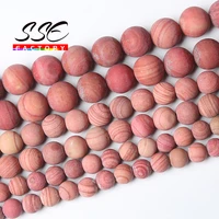 red wood jaspers beads dull polish matte natural stone round loose beads for jewelry making diy bracelets necklace 4 6 8 10 12mm