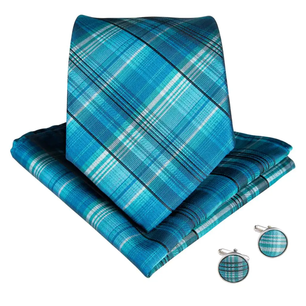 DiBanGu Дизайнерский Модный мужской галстук в синий горошек Шелковый Свадебный для