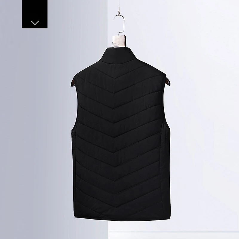 5 Color Outdoor Heated Vest Men Women Winter Sleevless USB Heating Jacket Stand Collar Heating Thermal Waistcoat Hiking Coat