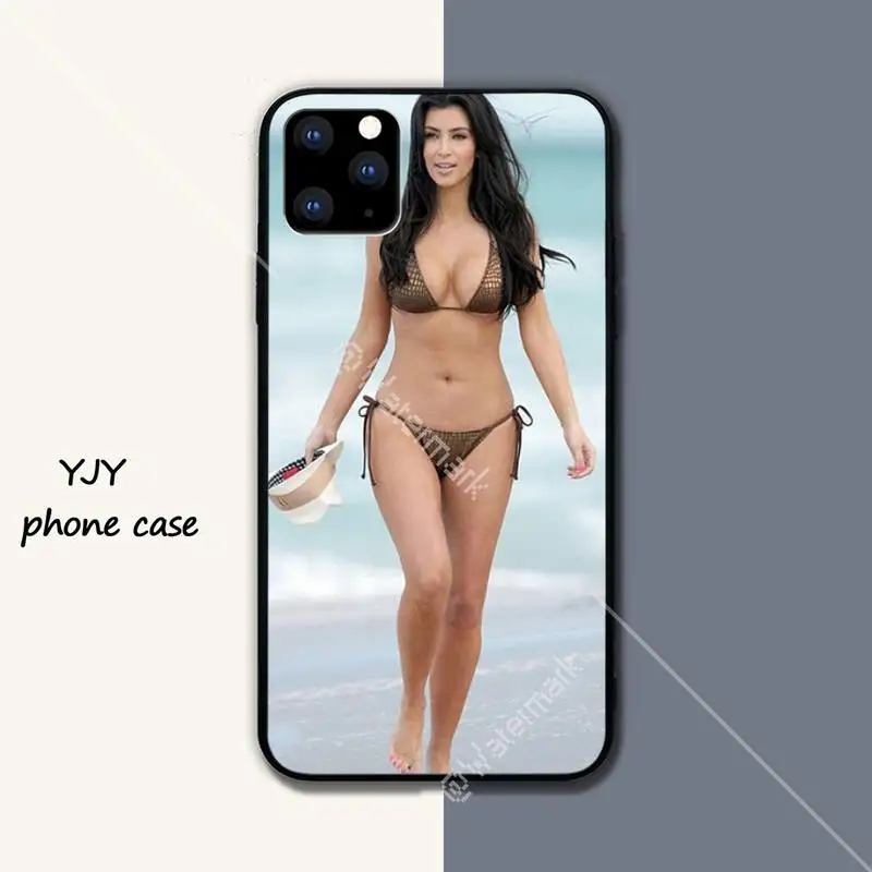 

Kardashian Silicone black case coque for iphone se 2020 6 6s 7 8 plus x xs max xr 11 12 pro max cover