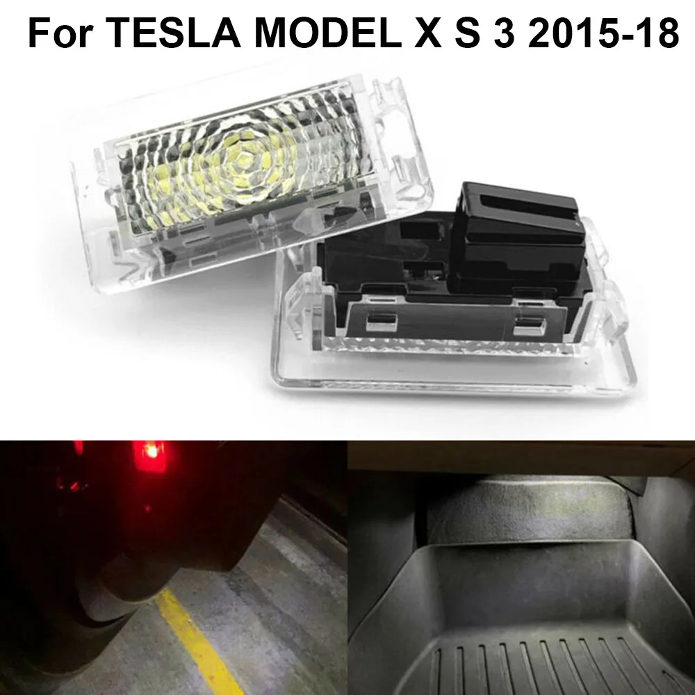 2 шт. ножной светильник для багажника светодиодный фитинг автомобильной двери TESLA