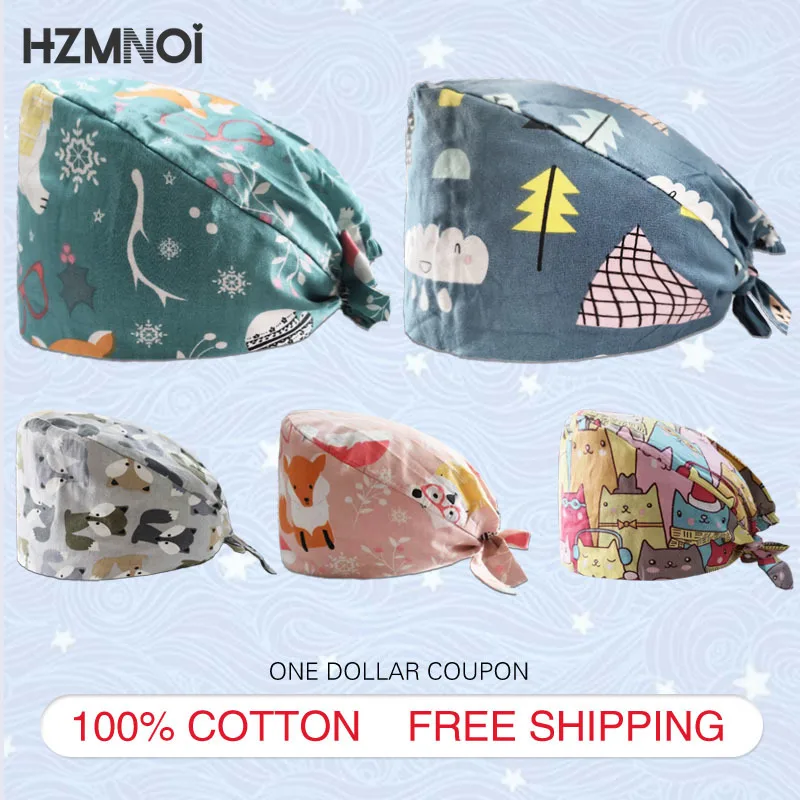 

Fashion Nurse Cap Beauty Salon Pet Hospital Surgery Cap Doctor Dentistry Laboratory Scrub Cap Clinic Clinical Cap Surgery Cap