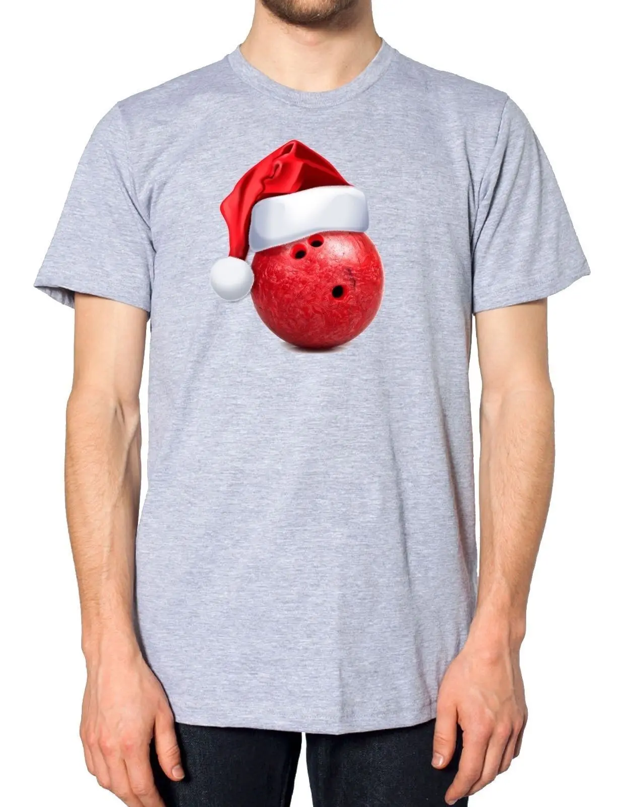 Шар для боулинга Рождественская Шляпа Санты футболка спортсмены Праздничная