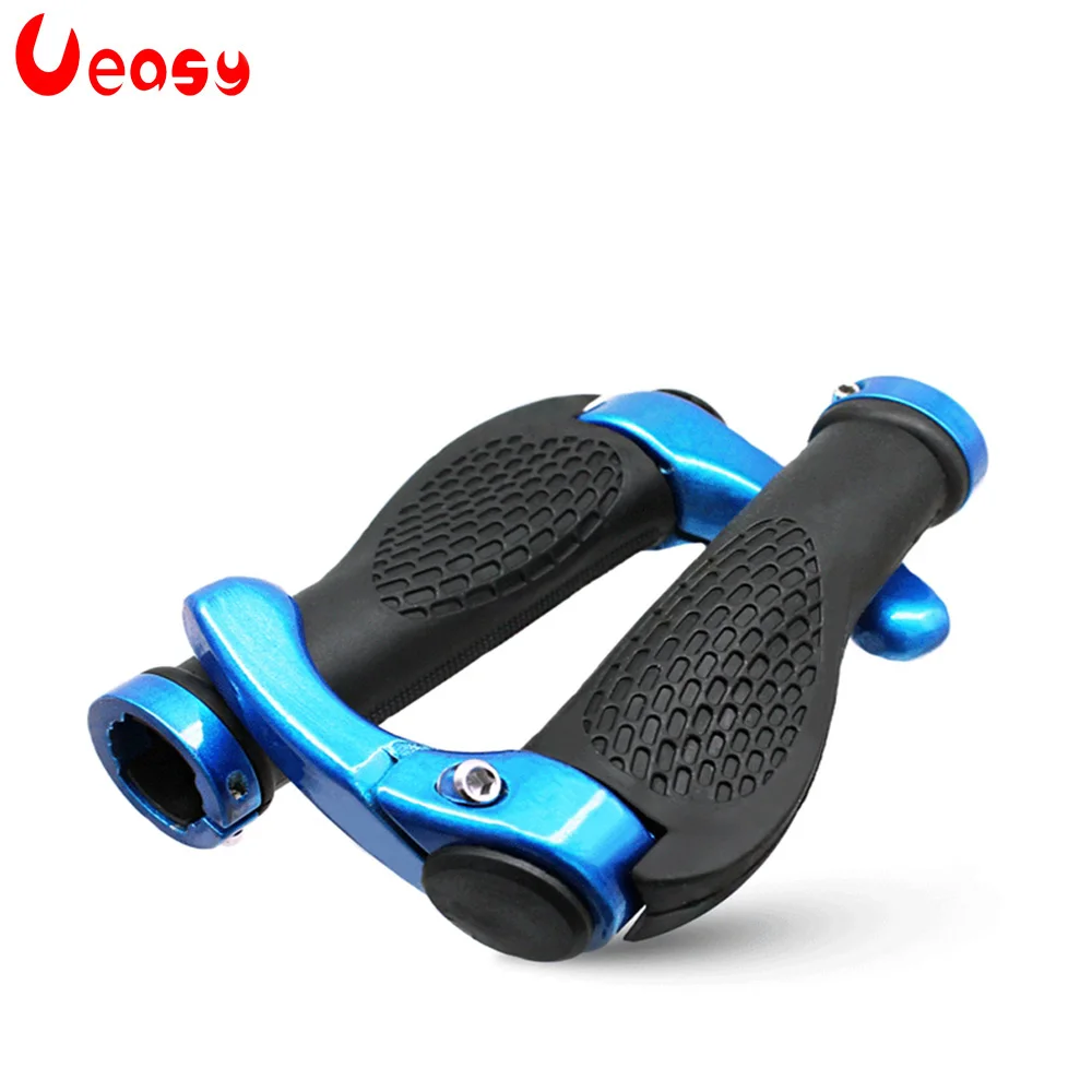 

Ueasy Bicycle Grip Handlebar End Cap Aluminium Alloy Lock Mountain Handle Bar Grips Anti-slip Rubber Bicycle Skid-Proof Grips