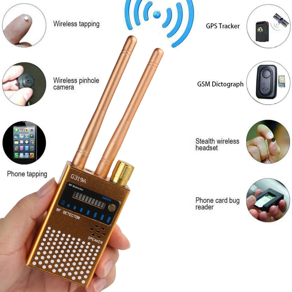 

1MHz-8000MHz Upgraded Wireless Bug Detector Anti-wiretapping Wifi Signal Detector CDMA Signal Detector Spy Finder