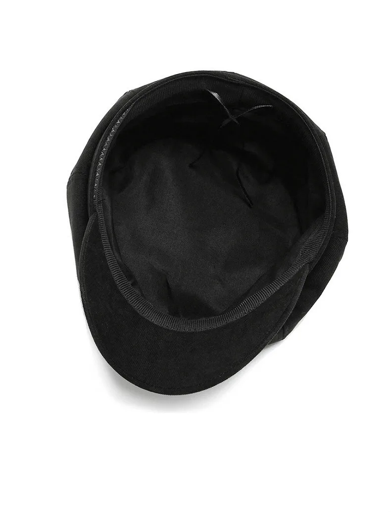 Осенне-зимние шапки для женщин однотонная простая восьмиугольная кепка