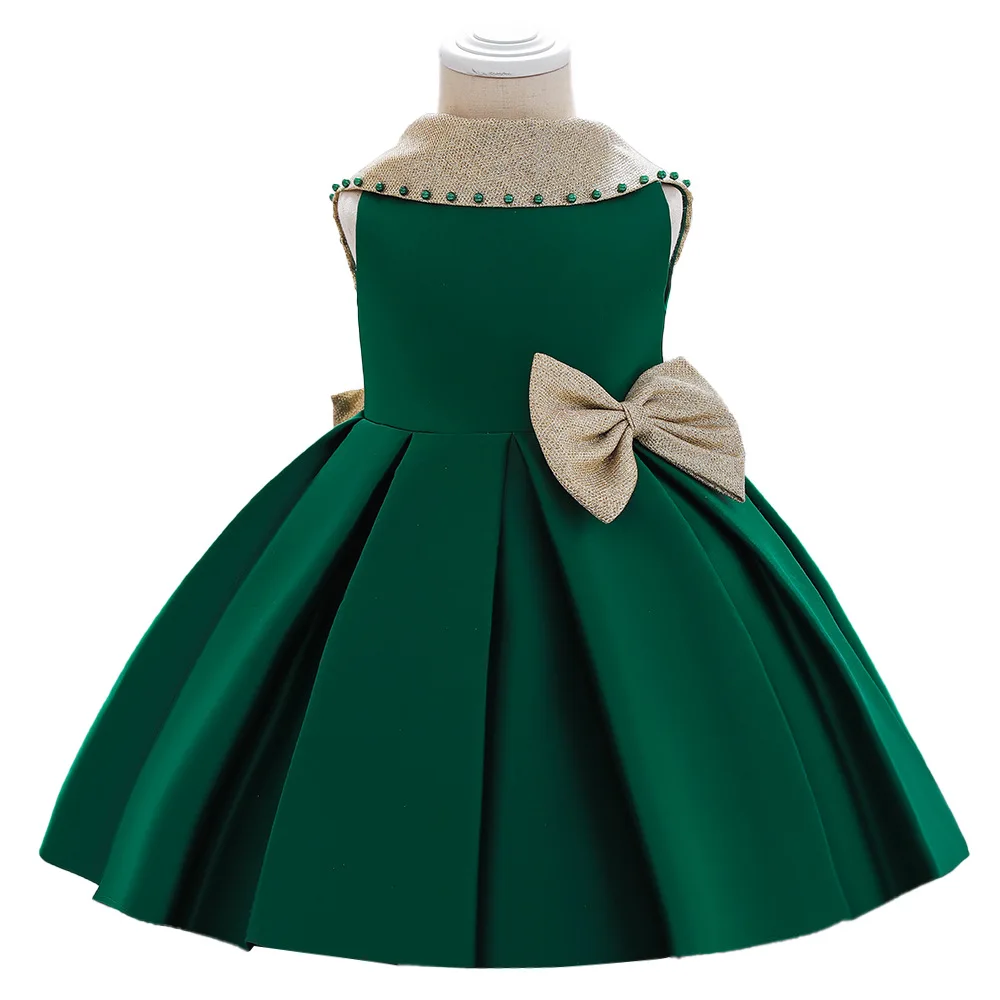 

2021 New Sequin Girls Dress Princess Dress Flower Girl Dress Birthday One-year-old Costume Costume Kids Children Clothing 0-6Y