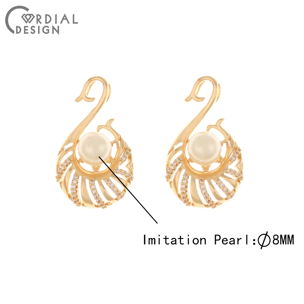 

Cordial Design 40Pcs 18*30MM Jewelry Accessories/Bird Shape/DIY Making/CZ Charms/Hand Made/Blank Tray/Pendant For Necklaces