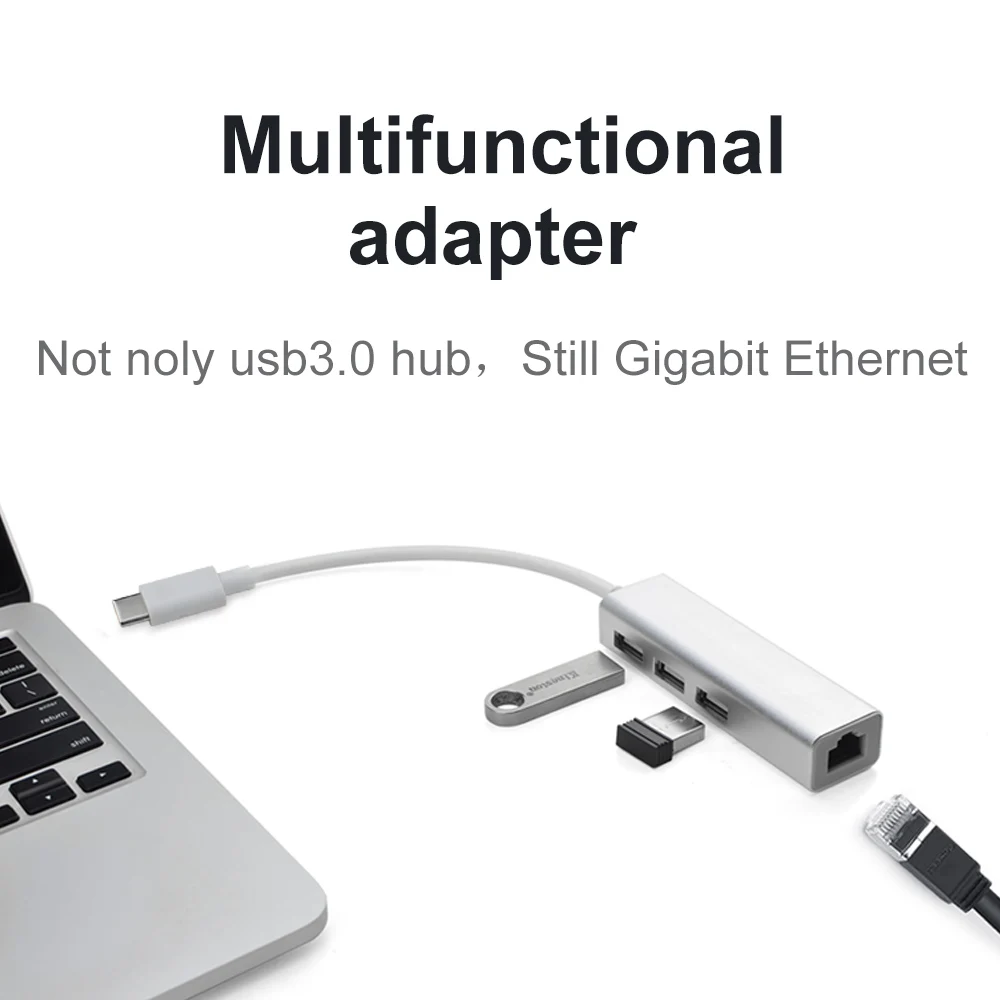 OFCCOM USB C Ethernet 3 0 2 к RJ45 Hub 10/100/1000M адаптер Сетевая карта Lan для Macbook Windows Tpec C|USB-хабы| |