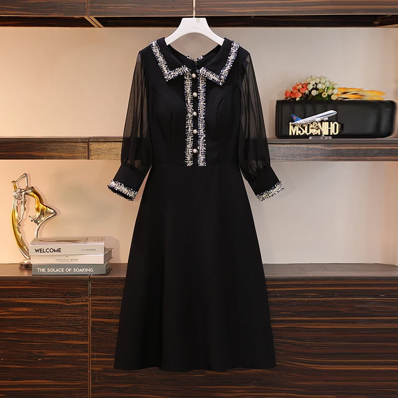 

Autumn Midi Dress Fashion Elegant Vestidos Sukienki Na Wesele Damskie Dress Female Robe De Soiree Vestidos Verano 2021 Mujer