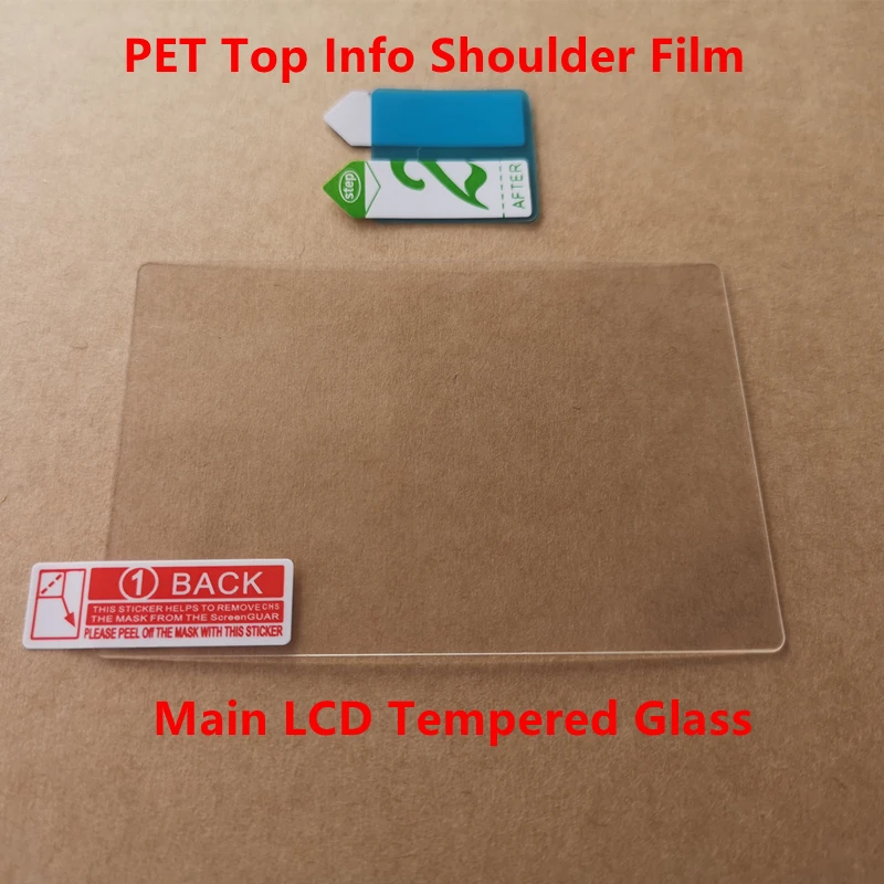 for Canon EOS R  R5 Camera Tempered Protective Self-adhesive Glass Main LCD Display + Film Info Screen Protector Guard Cover images - 6