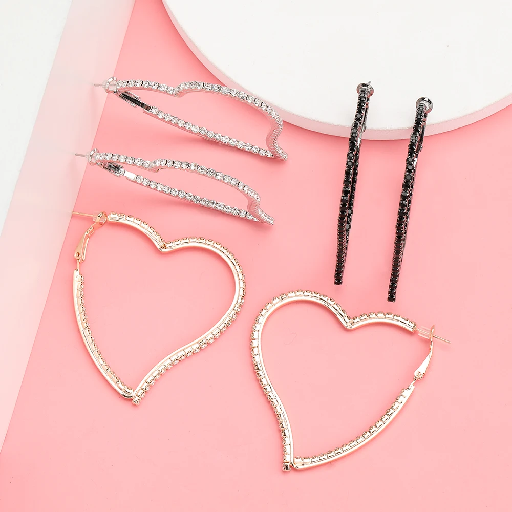 2021 новые модные с геометрическим принтом любящее сердце Серьги для девушек